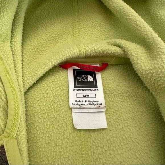 The North Face Women's Lime / Yellow Green Fleece Hoodie / Jacket - Picture 3 of 6